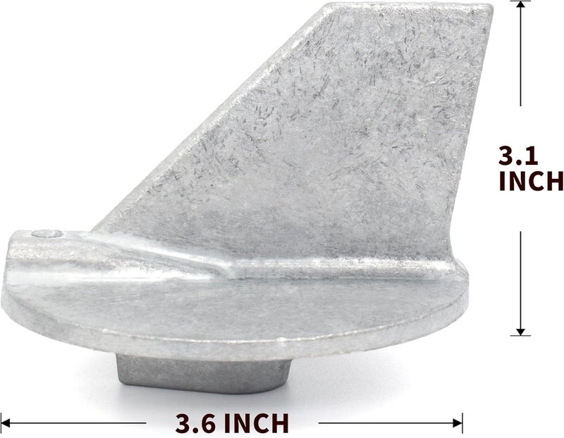 QUICKMARINE 6E5-45371-01 Boat Motor Trim Tab Anode with Bolt for Yamaha 115 130 HP Outboard Models replaces 6E5-45371-10 Sierra 18-6097 Marine Engine - Image 2